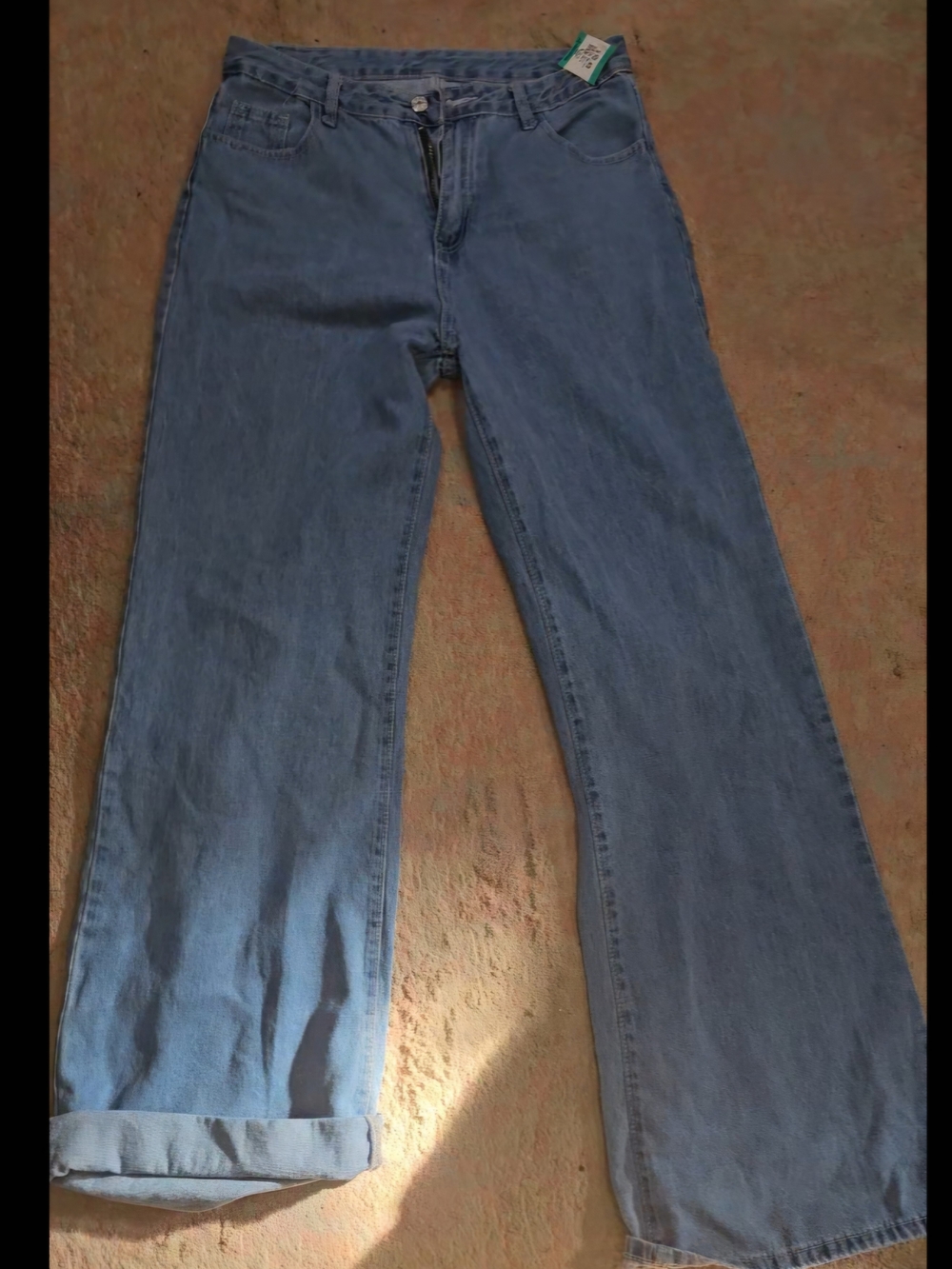 SHEIN Medium Blue High-Rise TALL Wide Leg Jeans